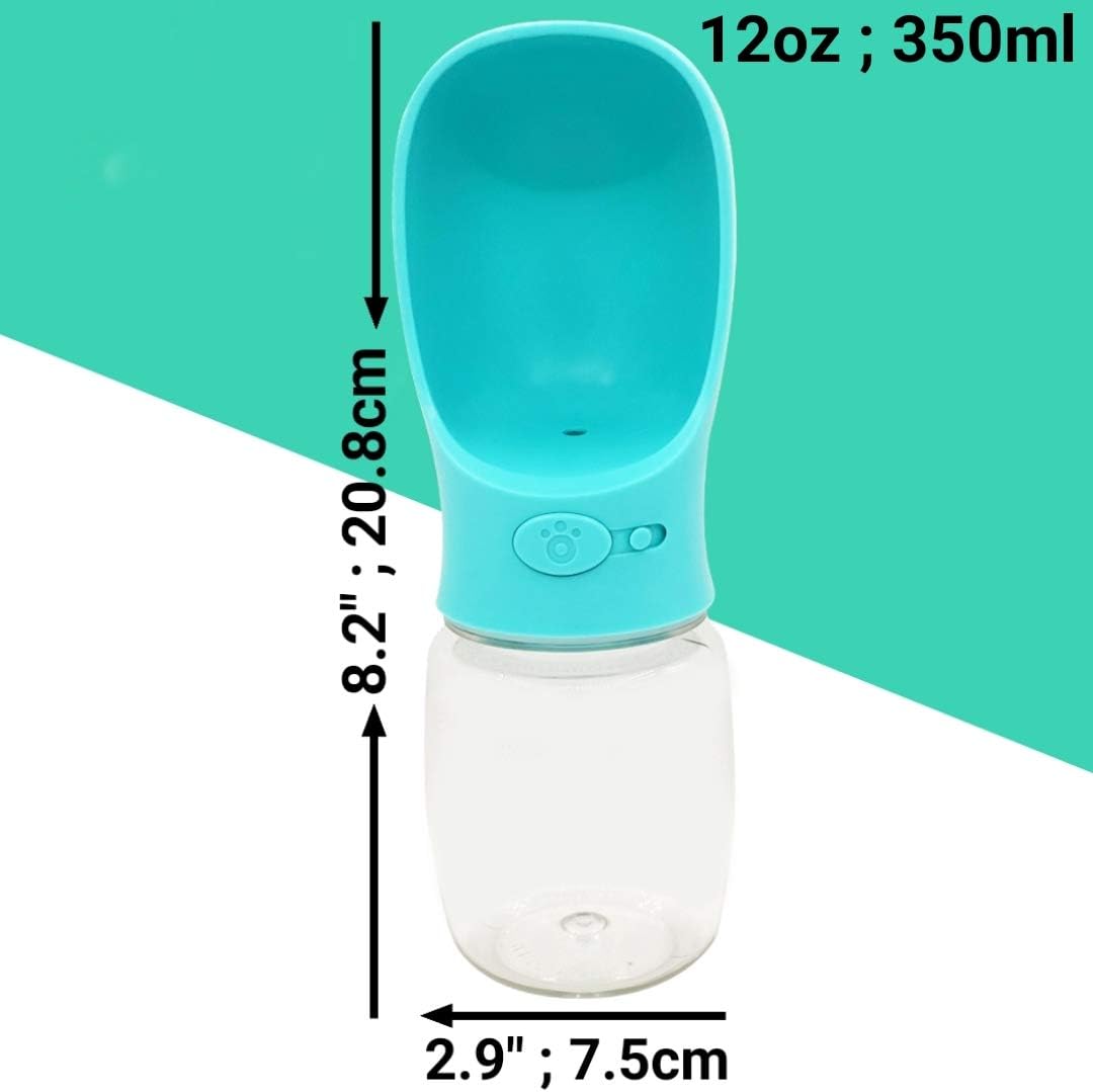 H2OGO Portable Pet Water Bottle Dispenser (12 OZ, Blue)