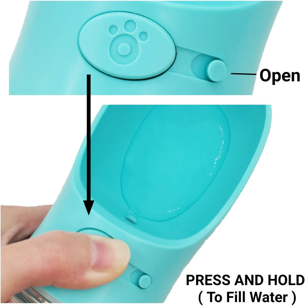 H2OGO Portable Pet Water Bottle Dispenser (12 OZ, Blue)